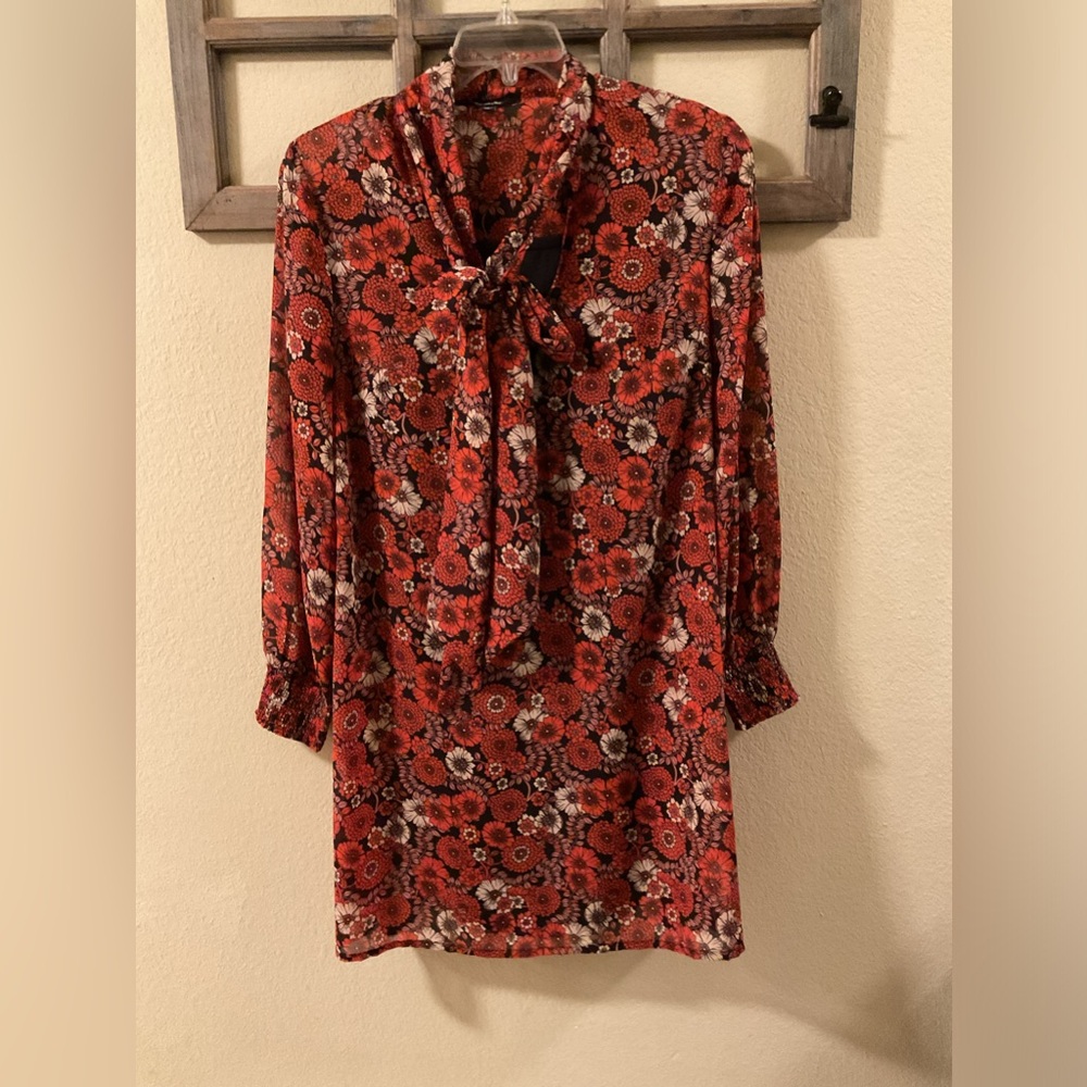 Fall color flowers dress